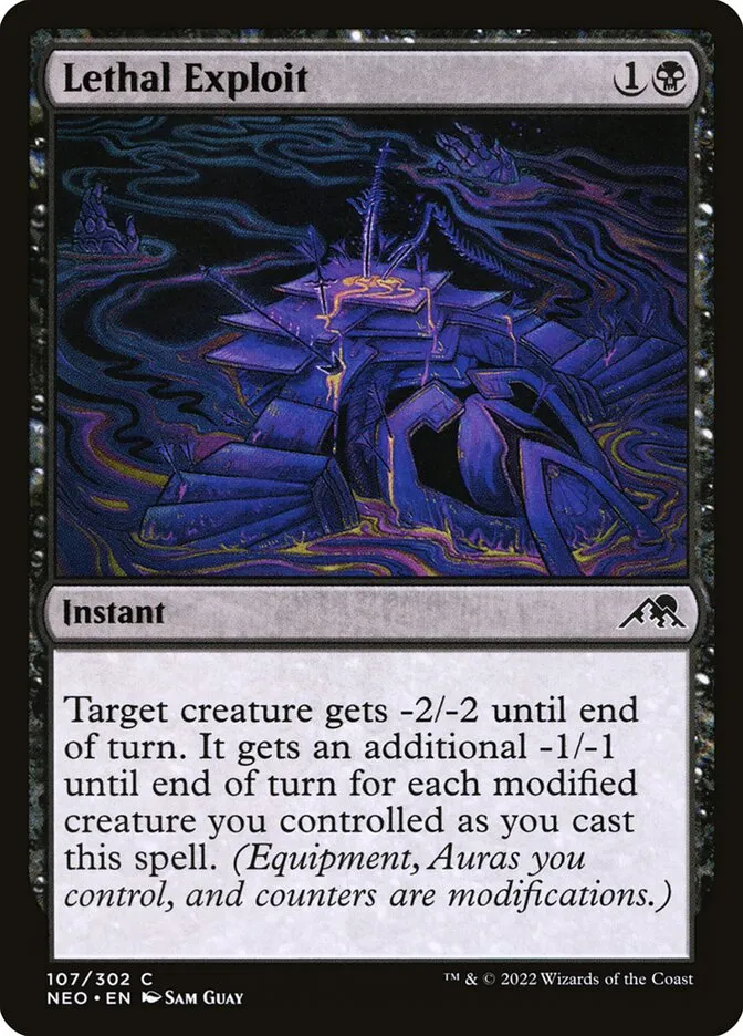2022 Kamigawa: Neon Dynasty Lethal Exploit common #107 common card image