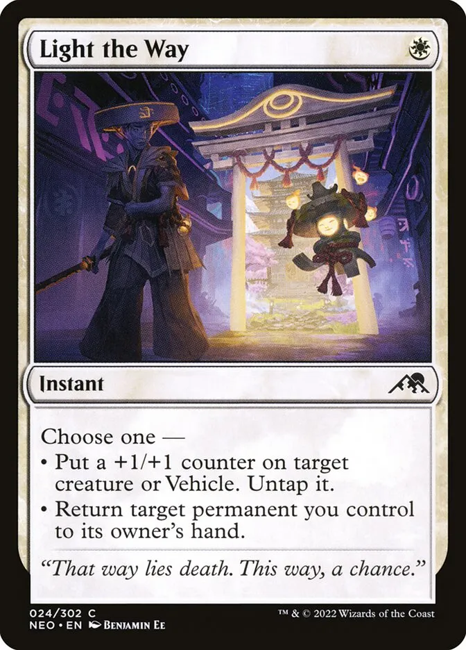 2022 Kamigawa: Neon Dynasty Light the Way common #24 common card image
