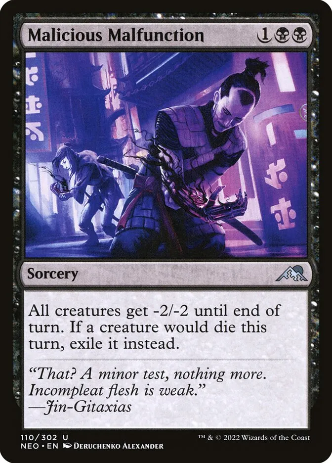2022 Kamigawa: Neon Dynasty Malicious Malfunction uncommon #110 uncommon card image