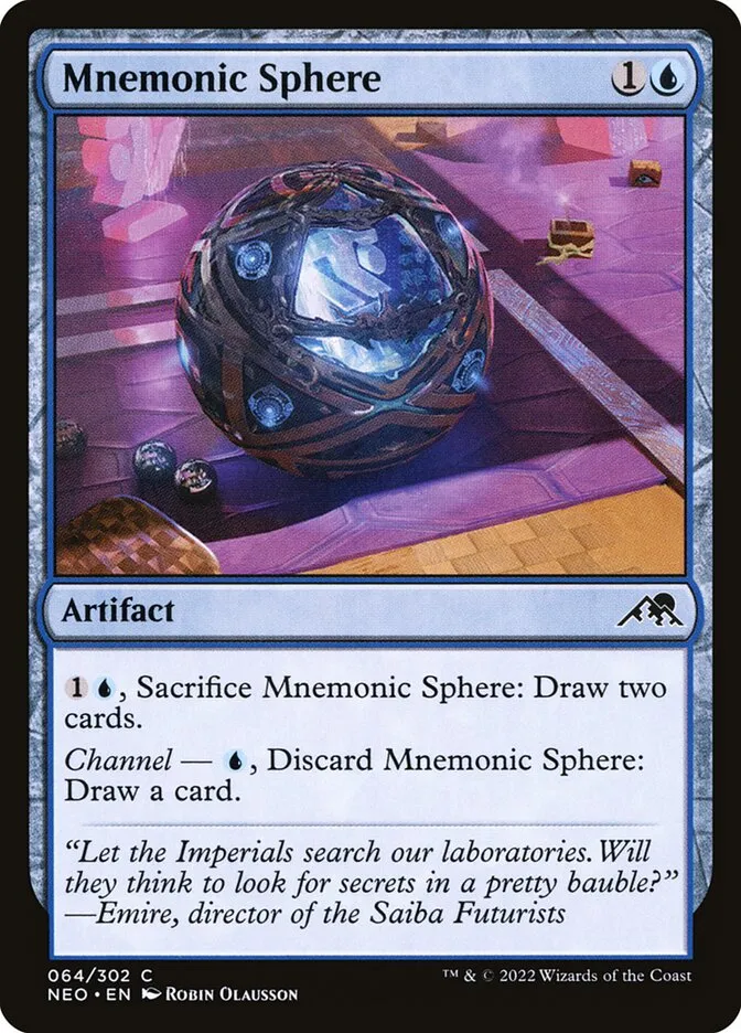 2022 Kamigawa: Neon Dynasty Mnemonic Sphere #64 common card image