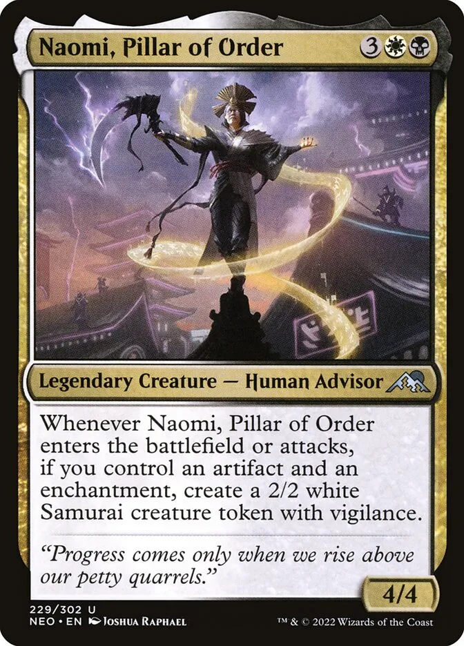 2022 Kamigawa: Neon Dynasty Naomi, Pillar of Order uncommon #229 uncommon card image