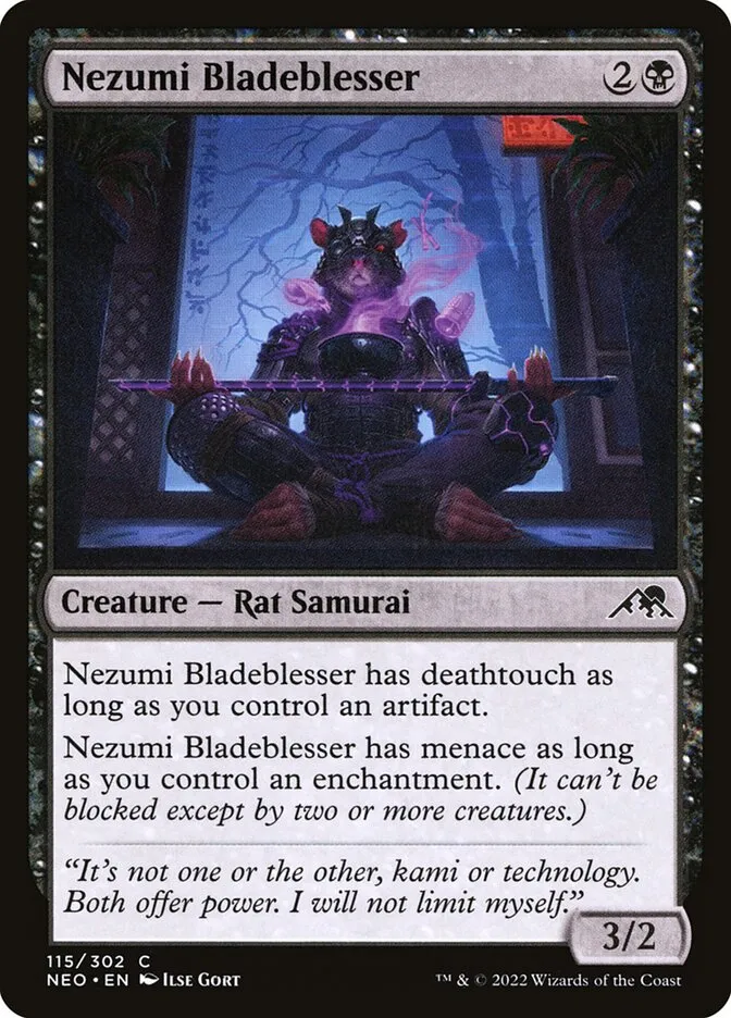 2022 Kamigawa: Neon Dynasty Nezumi Bladeblesser #115 common card image