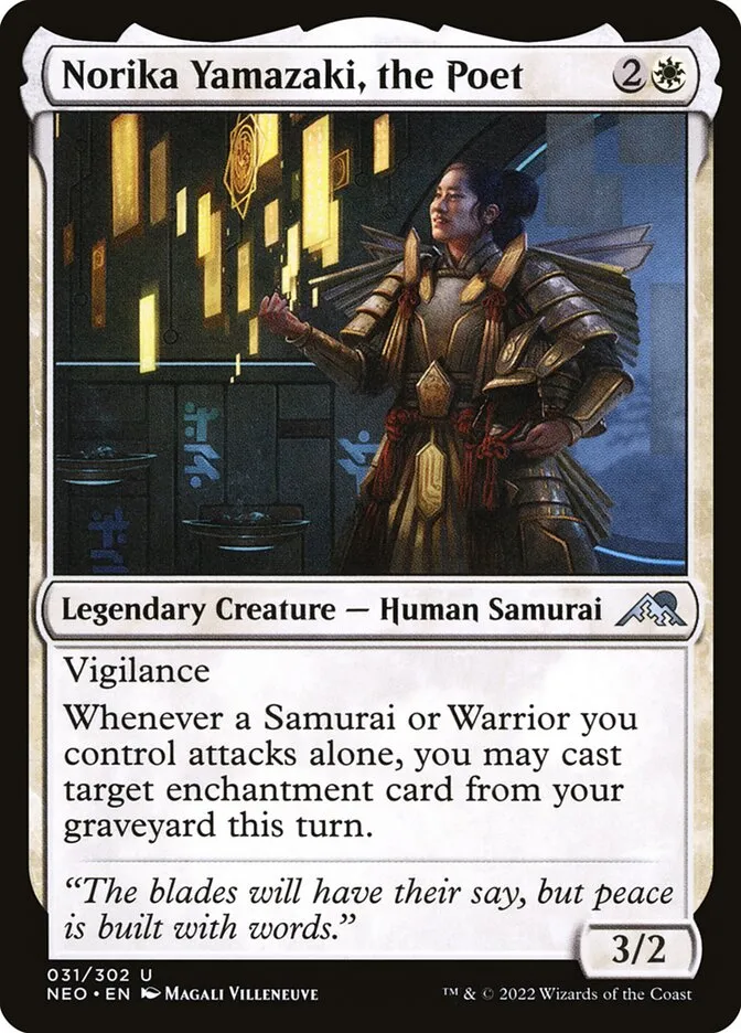 2022 Kamigawa: Neon Dynasty Norika Yamazaki, the Poet uncommon #31 uncommon card image