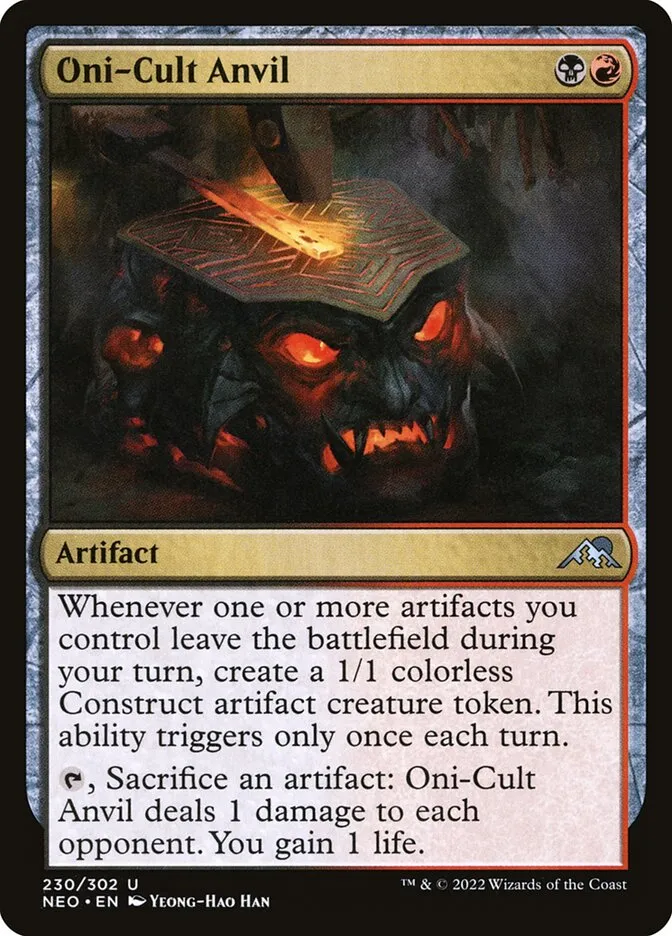2022 Kamigawa: Neon Dynasty Oni-Cult Anvil uncommon #230 uncommon card image