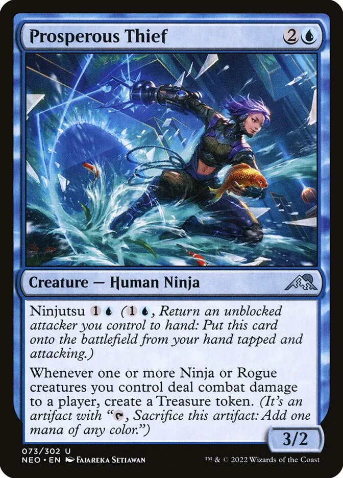 2022 Kamigawa: Neon Dynasty Prosperous Thief uncommon #73 uncommon card image
