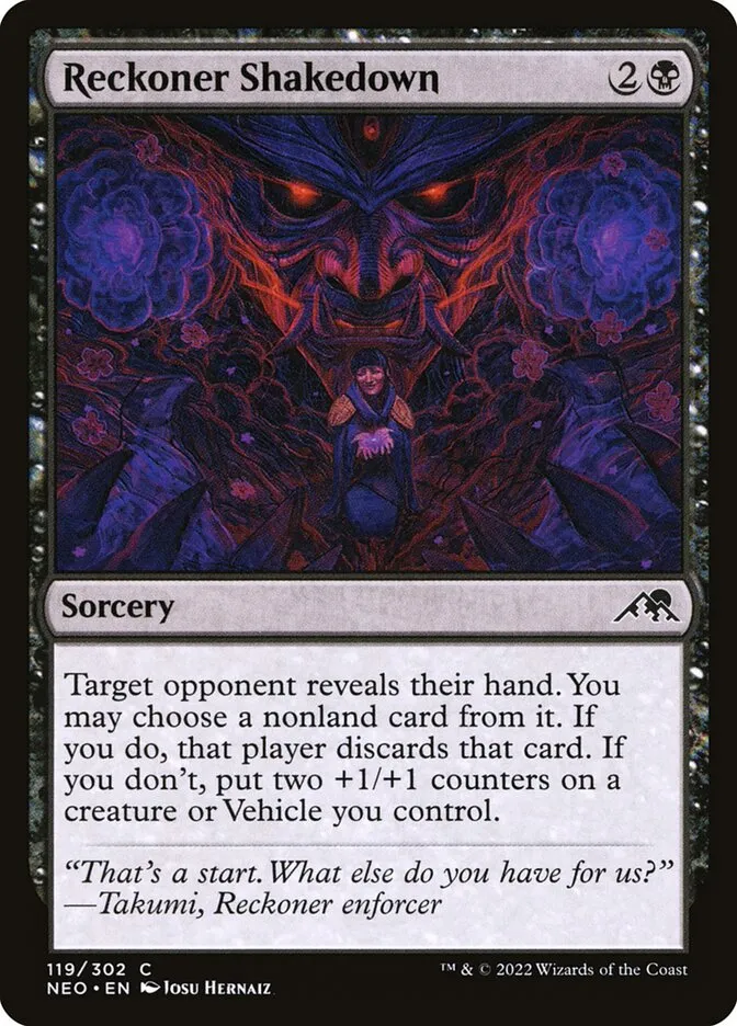 2022 Kamigawa: Neon Dynasty Reckoner Shakedown common #119 common card image