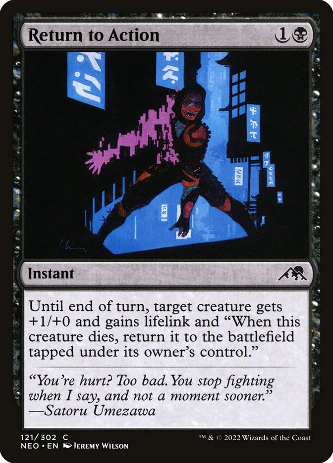 2022 Kamigawa: Neon Dynasty Return to Action #121 common card image