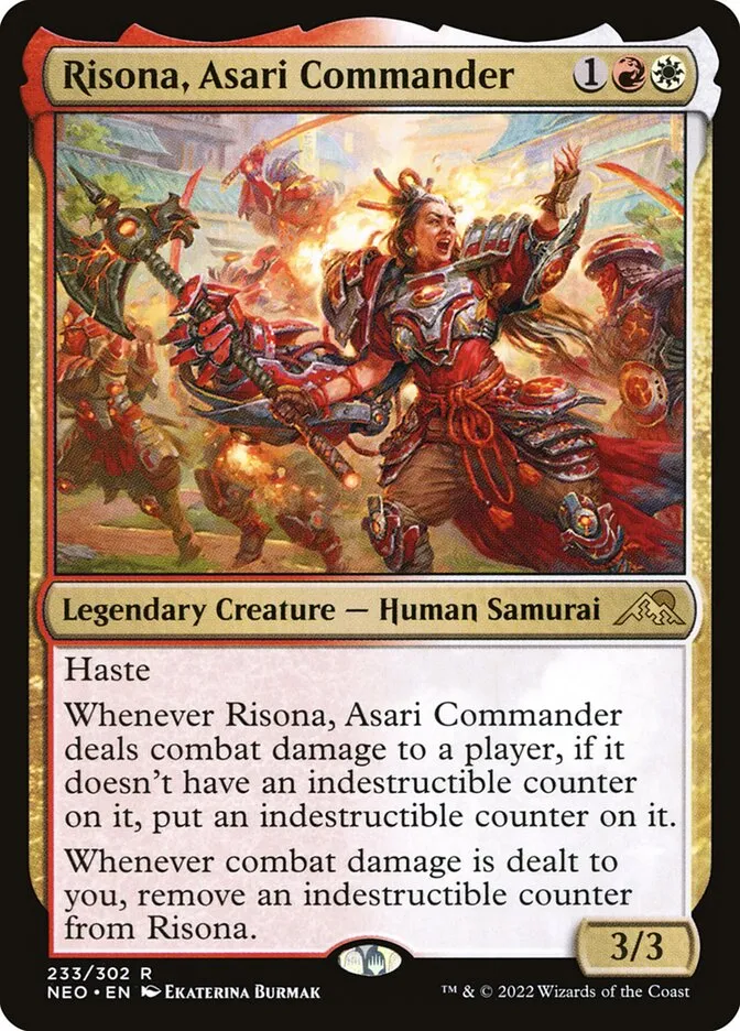 2022 Kamigawa: Neon Dynasty Risona, Asari Commander #233 rare card image