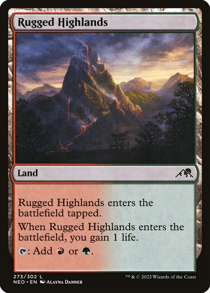 2022 Kamigawa: Neon Dynasty Rugged Highlands #273 common card image