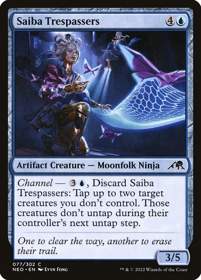 2022 Kamigawa: Neon Dynasty Saiba Trespassers common #77 common card image