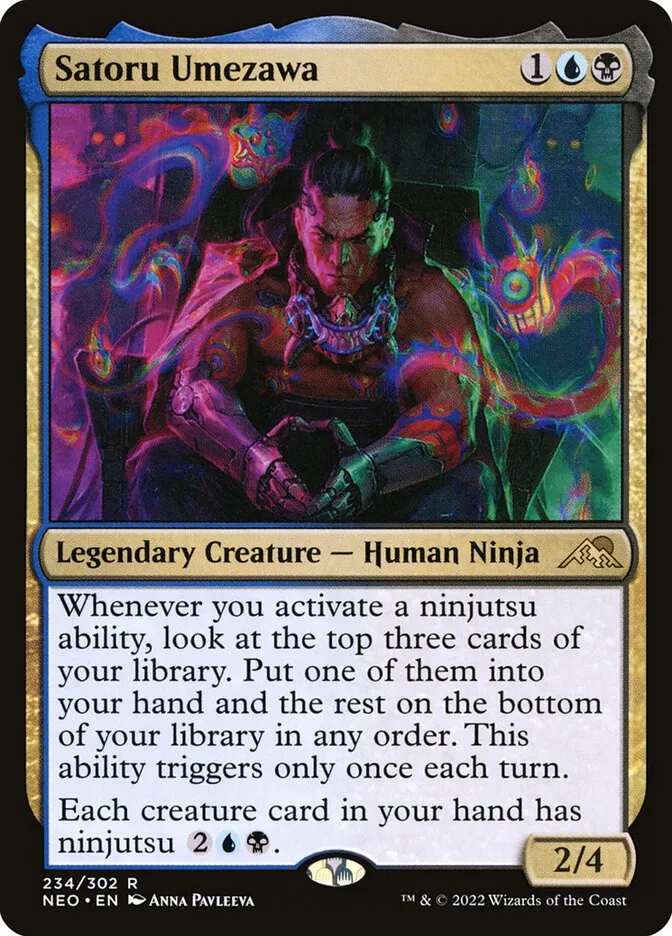 2022 Kamigawa: Neon Dynasty Satoru Umezawa #234 rare card image