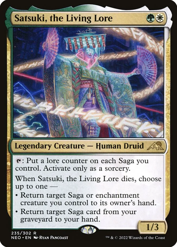 2022 Kamigawa: Neon Dynasty Satsuki, the Living Lore #235 rare card image