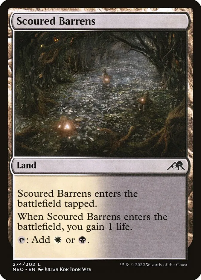 2022 Kamigawa: Neon Dynasty Scoured Barrens common #274 common card image