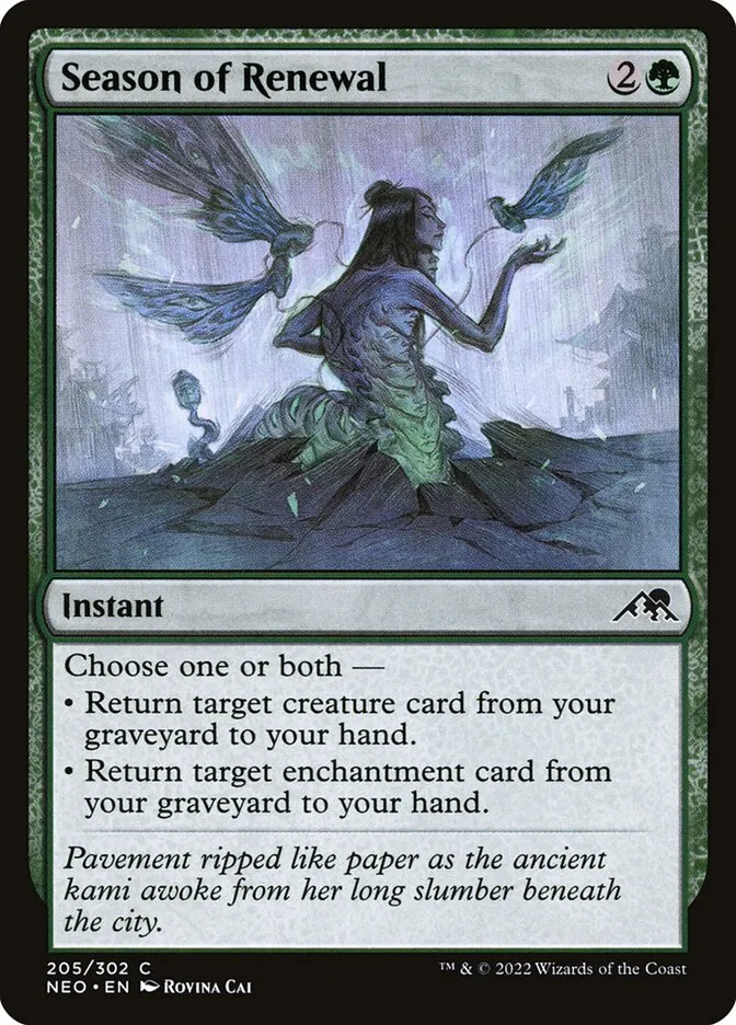 2022 Kamigawa: Neon Dynasty Season of Renewal common #205 common card image