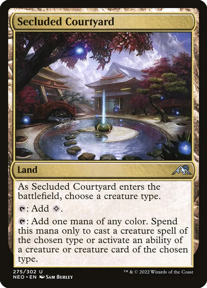 2022 Kamigawa: Neon Dynasty Secluded Courtyard #275 uncommon card image