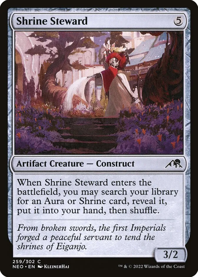 2022 Kamigawa: Neon Dynasty Shrine Steward #259 common card image