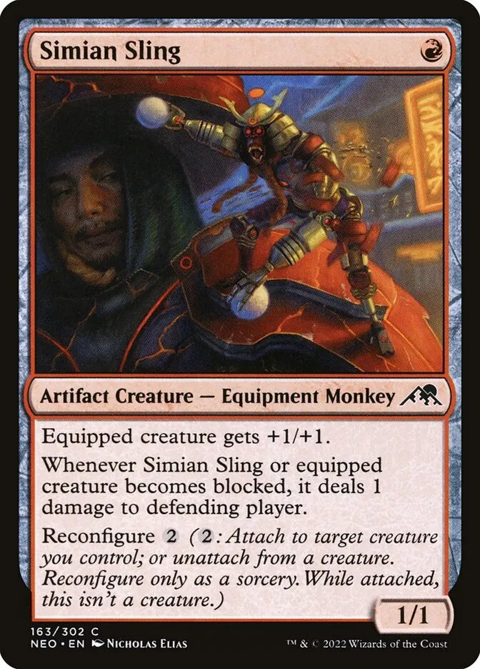 2022 Kamigawa: Neon Dynasty Simian Sling #163 common card image