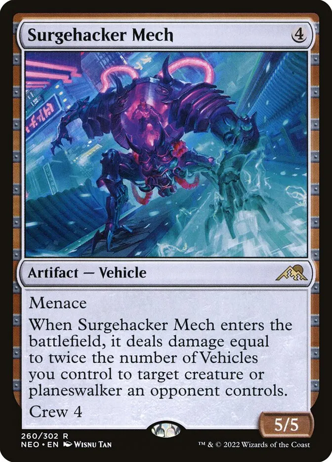 2022 Kamigawa: Neon Dynasty Surgehacker Mech #260 rare card image