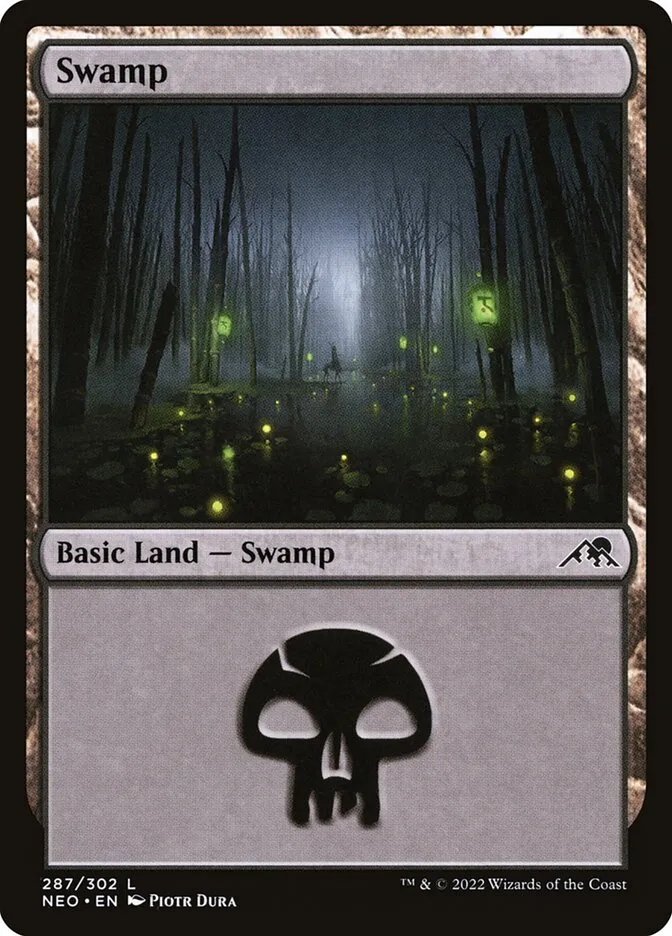 2022 Kamigawa: Neon Dynasty Swamp #287 common card image
