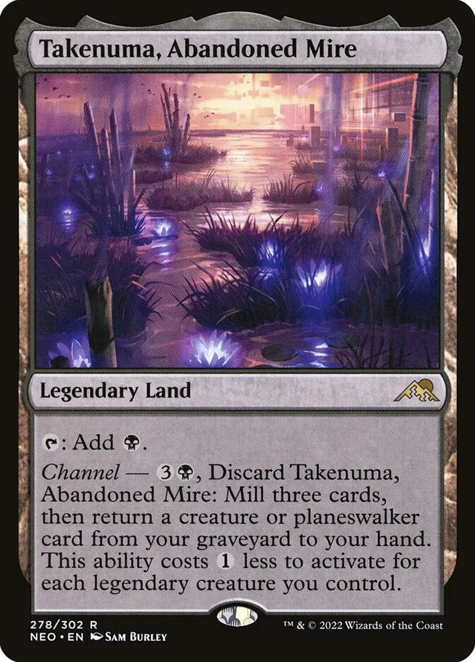 2022 Kamigawa: Neon Dynasty Takenuma, Abandoned Mire rare #278 rare card image