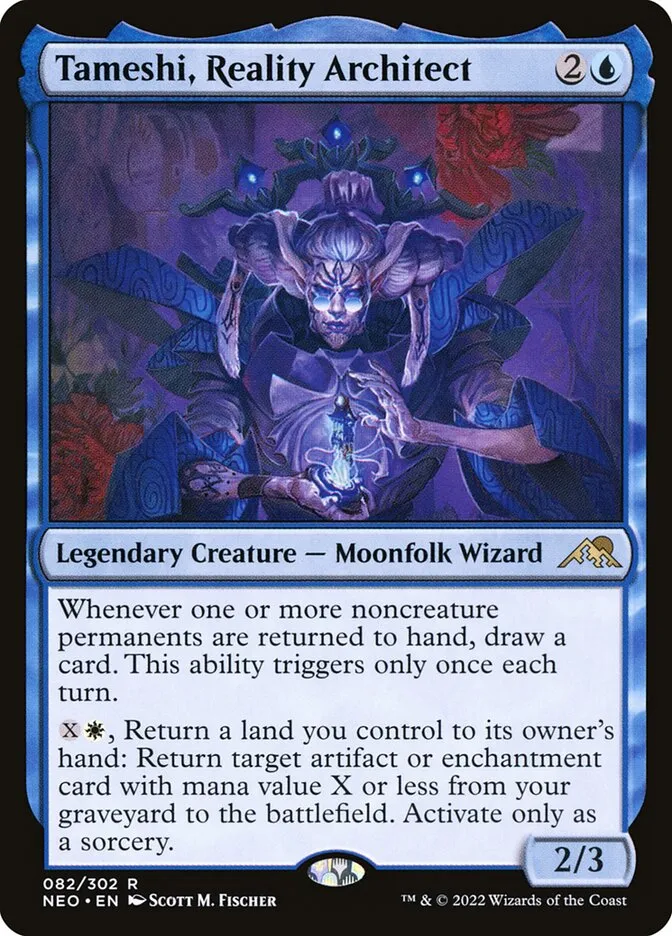 2022 Kamigawa: Neon Dynasty Tameshi, Reality Architect #82 rare card image