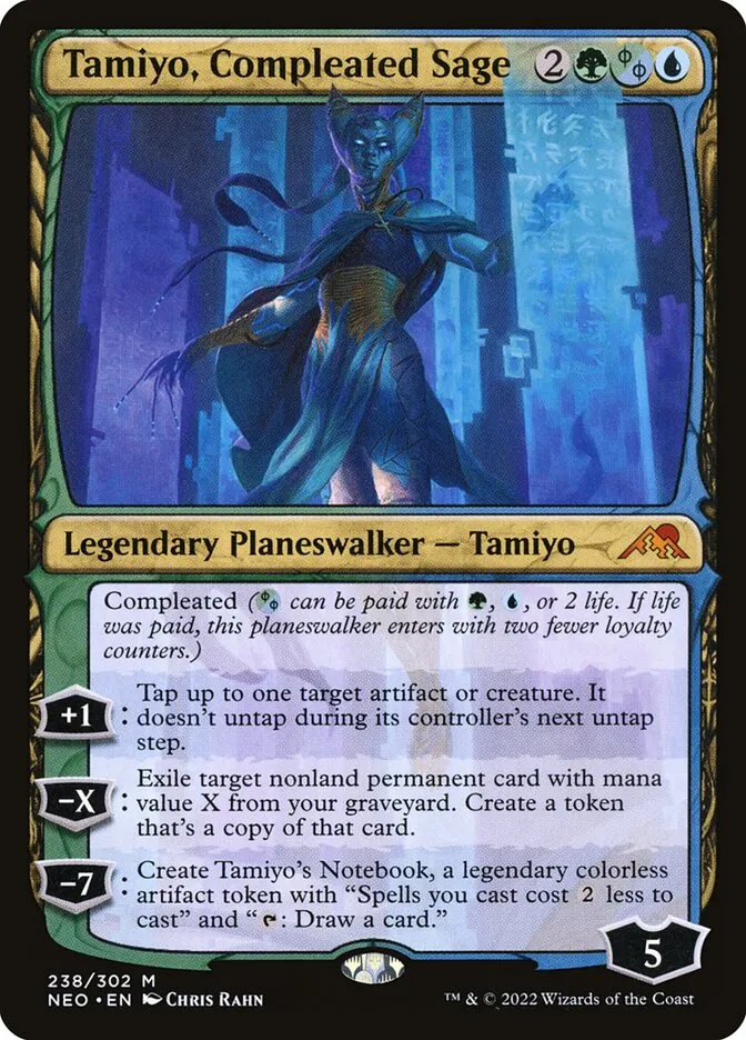 2022 Kamigawa: Neon Dynasty Tamiyo, Compleated Sage #238 mythic card image