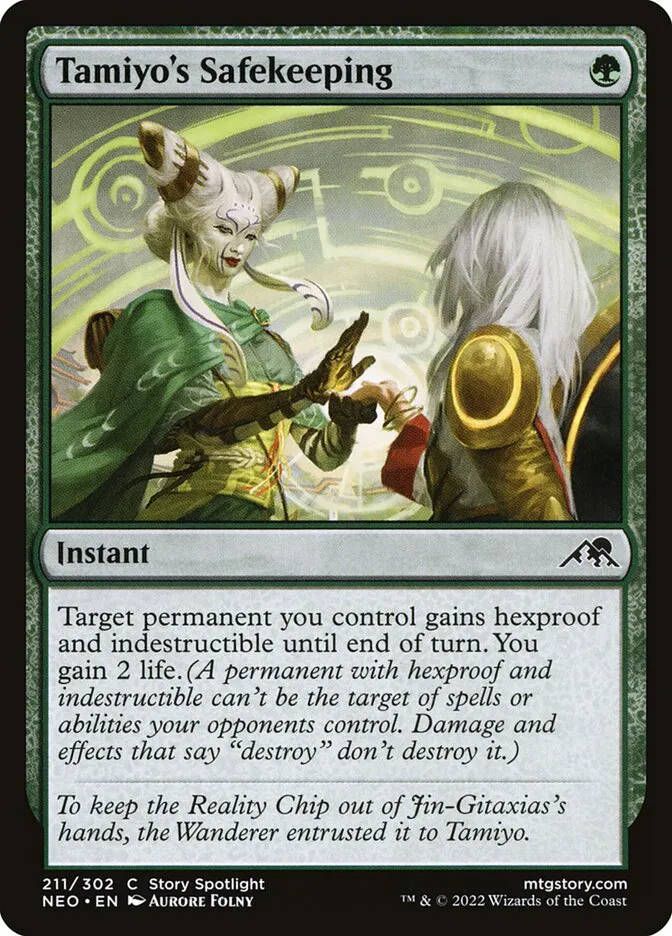 2022 Kamigawa: Neon Dynasty Tamiyo's Safekeeping #211 common card image