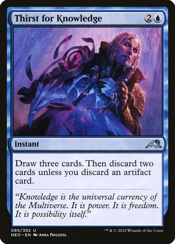2022 Kamigawa: Neon Dynasty Thirst for Knowledge uncommon #85 uncommon card image