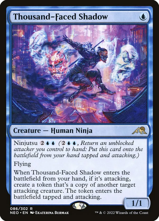 2022 Kamigawa: Neon Dynasty Thousand-Faced Shadow #86 rare card image
