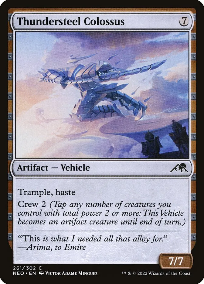 2022 Kamigawa: Neon Dynasty Thundersteel Colossus #261 common card image