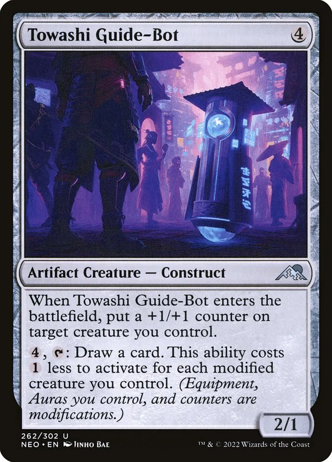 2022 Kamigawa: Neon Dynasty Towashi Guide-Bot #262 uncommon card image