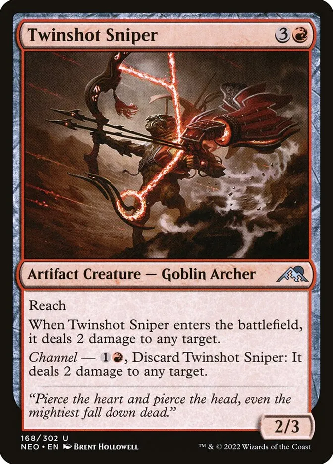 2022 Kamigawa: Neon Dynasty Twinshot Sniper uncommon #168 uncommon card image