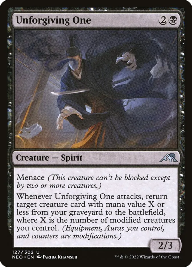 2022 Kamigawa: Neon Dynasty Unforgiving One uncommon #127 uncommon card image