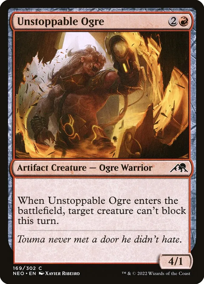 2022 Kamigawa: Neon Dynasty Unstoppable Ogre common #169 common card image