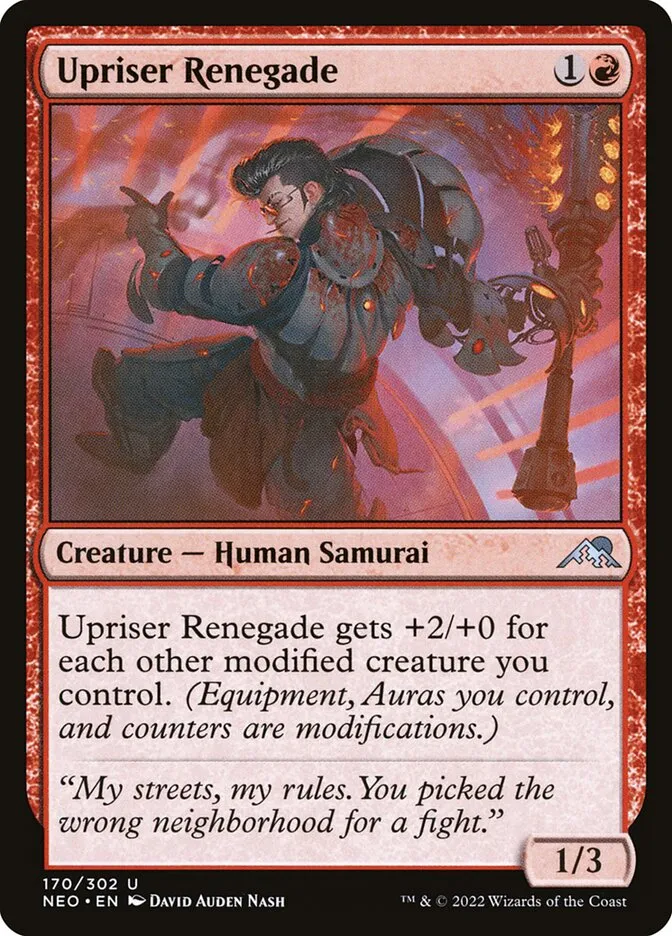 2022 Kamigawa: Neon Dynasty Upriser Renegade uncommon #170 uncommon card image