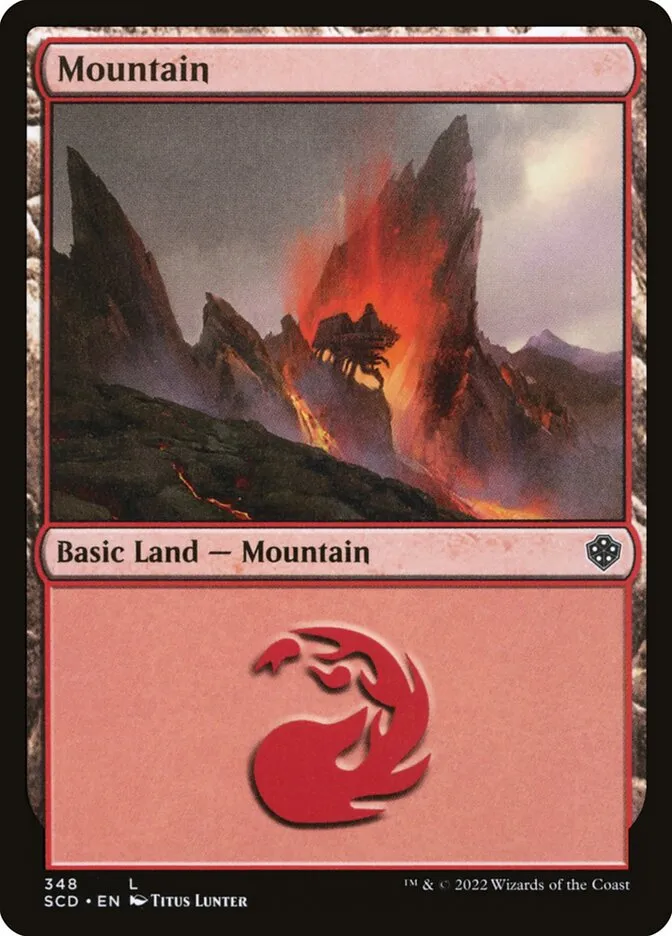 2022 Starter Commander Decks Mountain common #348 common card image