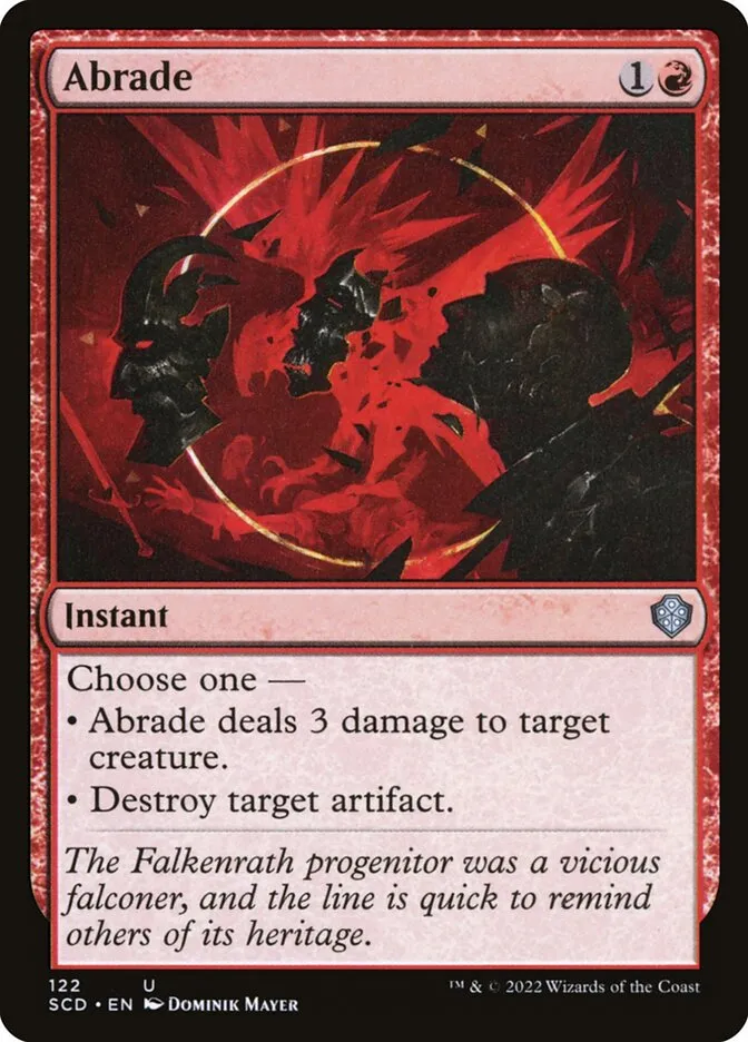 2022 Starter Commander Decks Abrade uncommon #122 uncommon card image