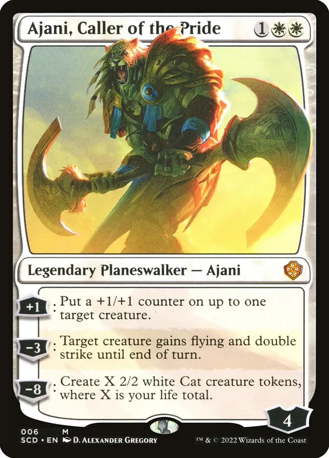 2022 Starter Commander Decks Ajani, Caller of the Pride mythic #6 mythic card image