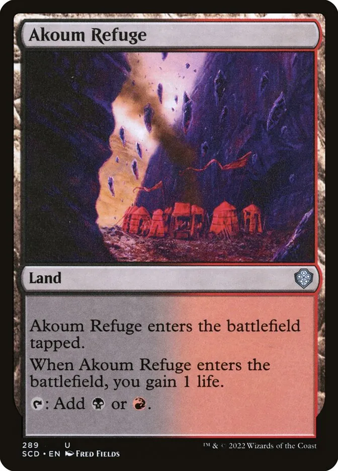 2022 Starter Commander Decks Akoum Refuge #289 uncommon card image