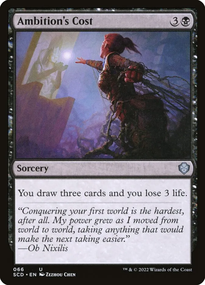 2022 Starter Commander Decks Ambition's Cost uncommon #66 uncommon card image