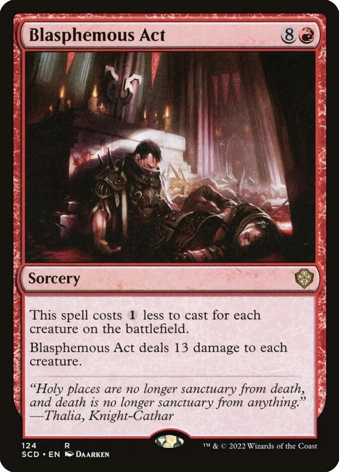 2022 Starter Commander Decks Blasphemous Act rare #124 rare card image