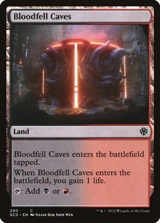 2022 Starter Commander Decks Bloodfell Caves #290 common card image