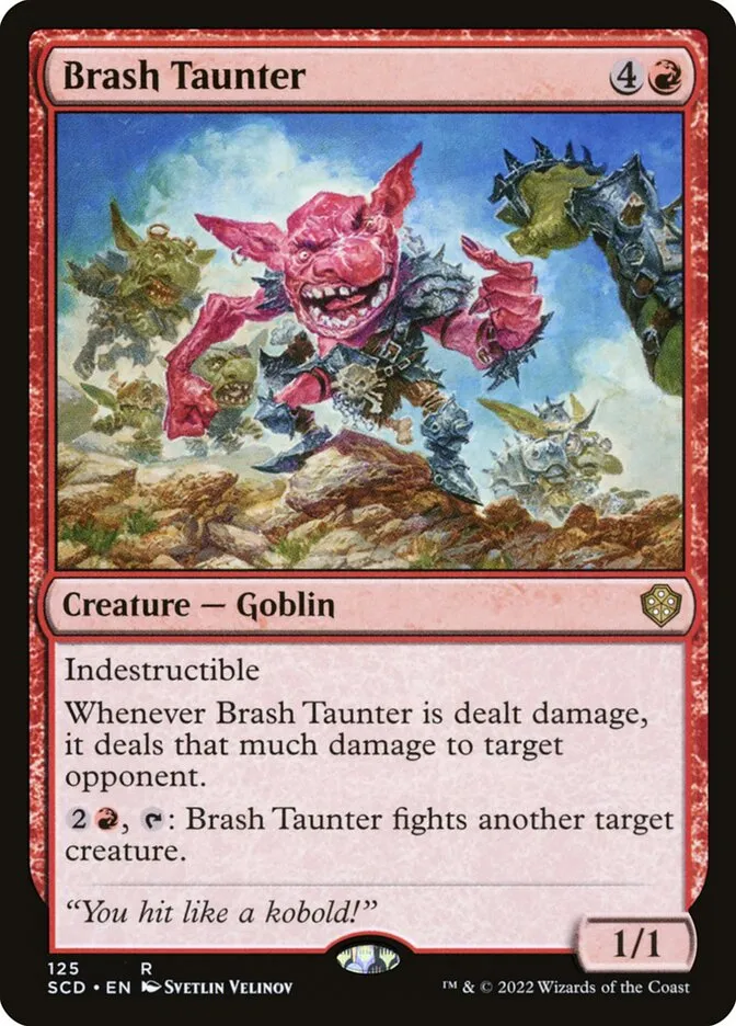 2022 Starter Commander Decks Brash Taunter #125 rare card image