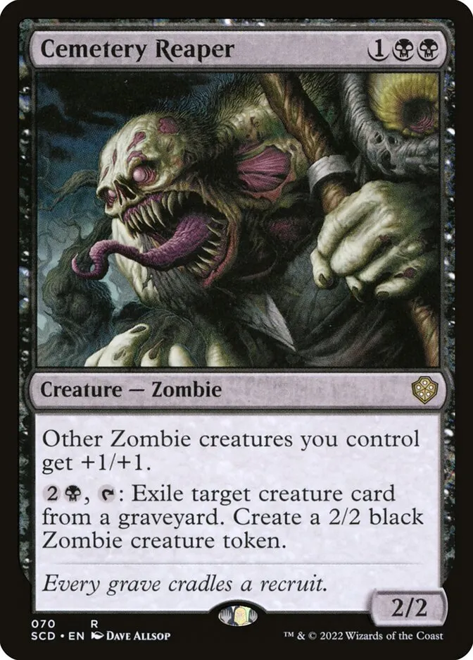 2022 Starter Commander Decks Cemetery Reaper #70 rare card image