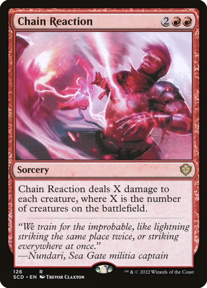 2022 Starter Commander Decks Chain Reaction #126 rare card image