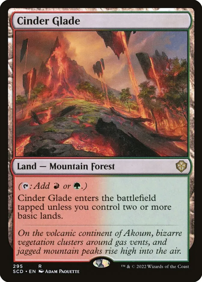 2022 Starter Commander Decks Cinder Glade #295 rare card image