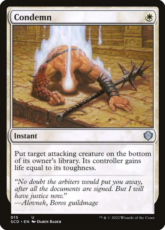 2022 Starter Commander Decks Condemn uncommon #15 uncommon card image