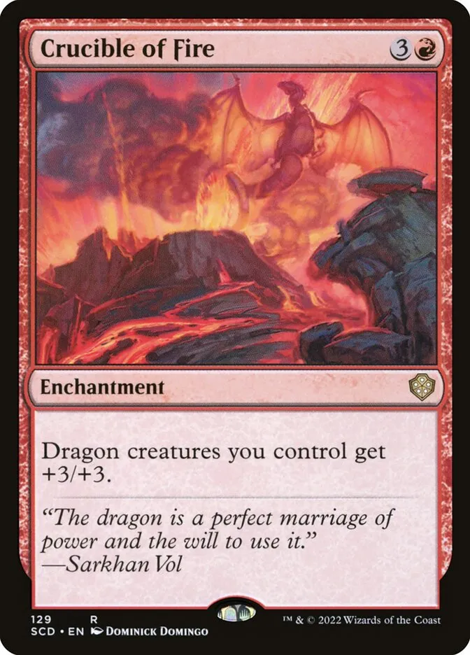 2022 Starter Commander Decks Crucible of Fire #129 rare card image