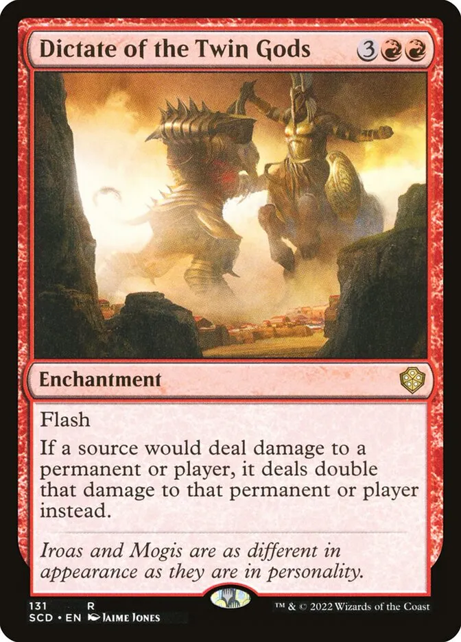 2022 Starter Commander Decks Dictate of the Twin Gods #131 rare card image