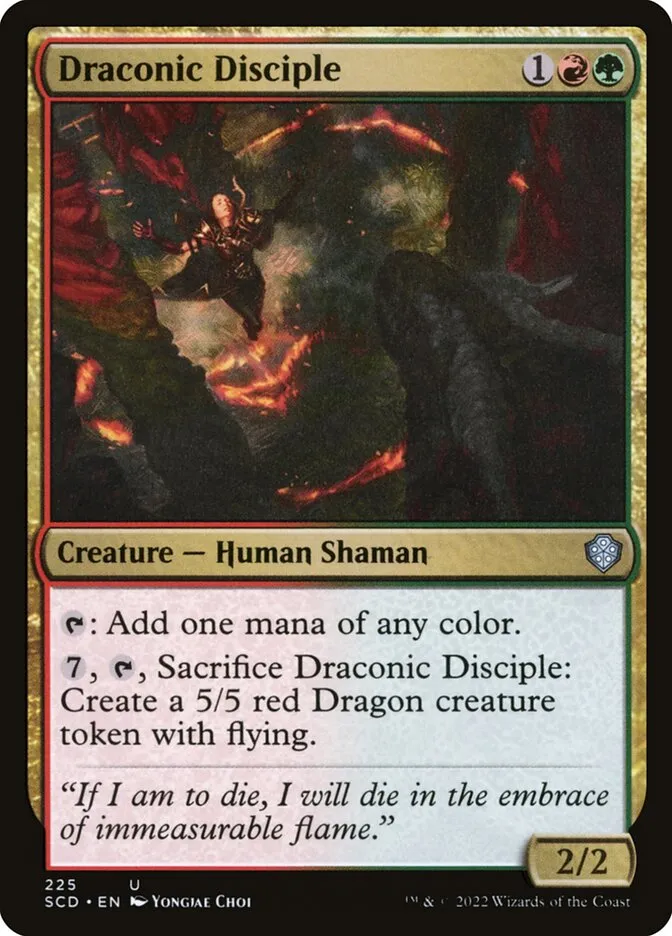 2022 Starter Commander Decks Draconic Disciple uncommon #225 uncommon card image